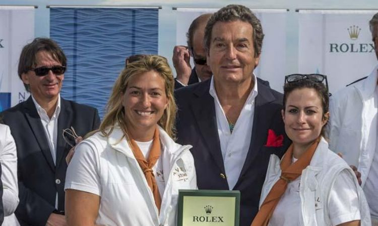 Alessandra Gucci (right) with her sister, Allegra Gucci in a Rolex event.